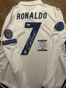 CRISTIANO RONALDO SIGNED BECKETT REAL MADRID SHIRT WITH CARD COA for sale on Ebay