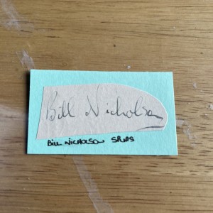 Bill Nicholson Spurs Vintage Autograph 1940’s for sale on Ebay
