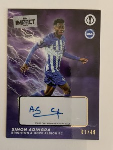Topps Impact 2023/24 SIMON ADINGRA Brighton /49 for sale on Ebay