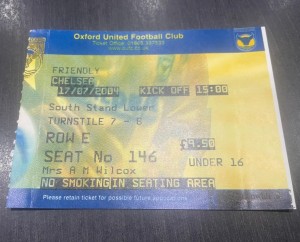 Chelsea Vs Oxford United-Jose Mourinhos Managerial debut for Chelsea Ticket Stub for sale on Ebay