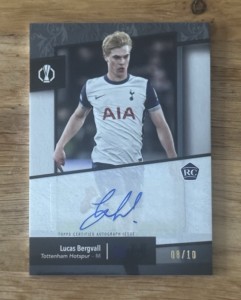 24/25 Topps Museum UCC Lucas Bergvall Tottenham Hotspur Auto /10 RC for sale on Ebay