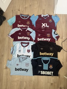 West Ham United Shirt Jersey Bundle Bulk Deal ⚒ Large Men’s Job Lot x8 VGC for sale on Ebay