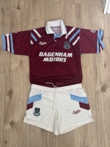 West Ham United 1991/92 Football Shirt & Shorts Kit ⚒ Mens S ⚒ Very Rare for sale on Ebay
