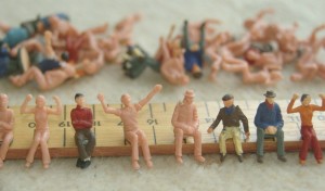 48 Original Vintage Subbuteo Spectators Mixture of Painted and Unpainted for sale on Ebay