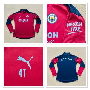 Manchester City Puma Player Issue Worn Pro Elite Training Drill Jumper FODEN 47 for sale on Ebay