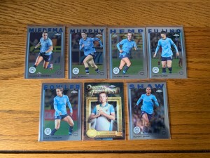 2024-25 Topps Chrome UEFA Women's Champions League Manchester City Bundle x7 for sale on Ebay