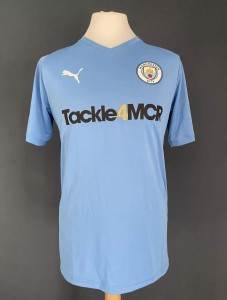 Manchester City Sergio Agüero match worn Vincent Kompany Testimonial shirt 2019 for sale on Ebay