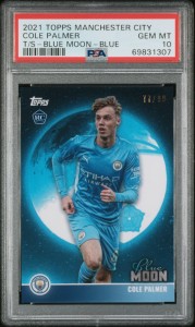 Cole Palmer Rookie Blue Moon /99 Topps Manchester City Team Set PSA 10 for sale on Ebay
