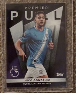 Topps Premier League Manchester City Nico Gonzalez Pull Card for sale on Ebay