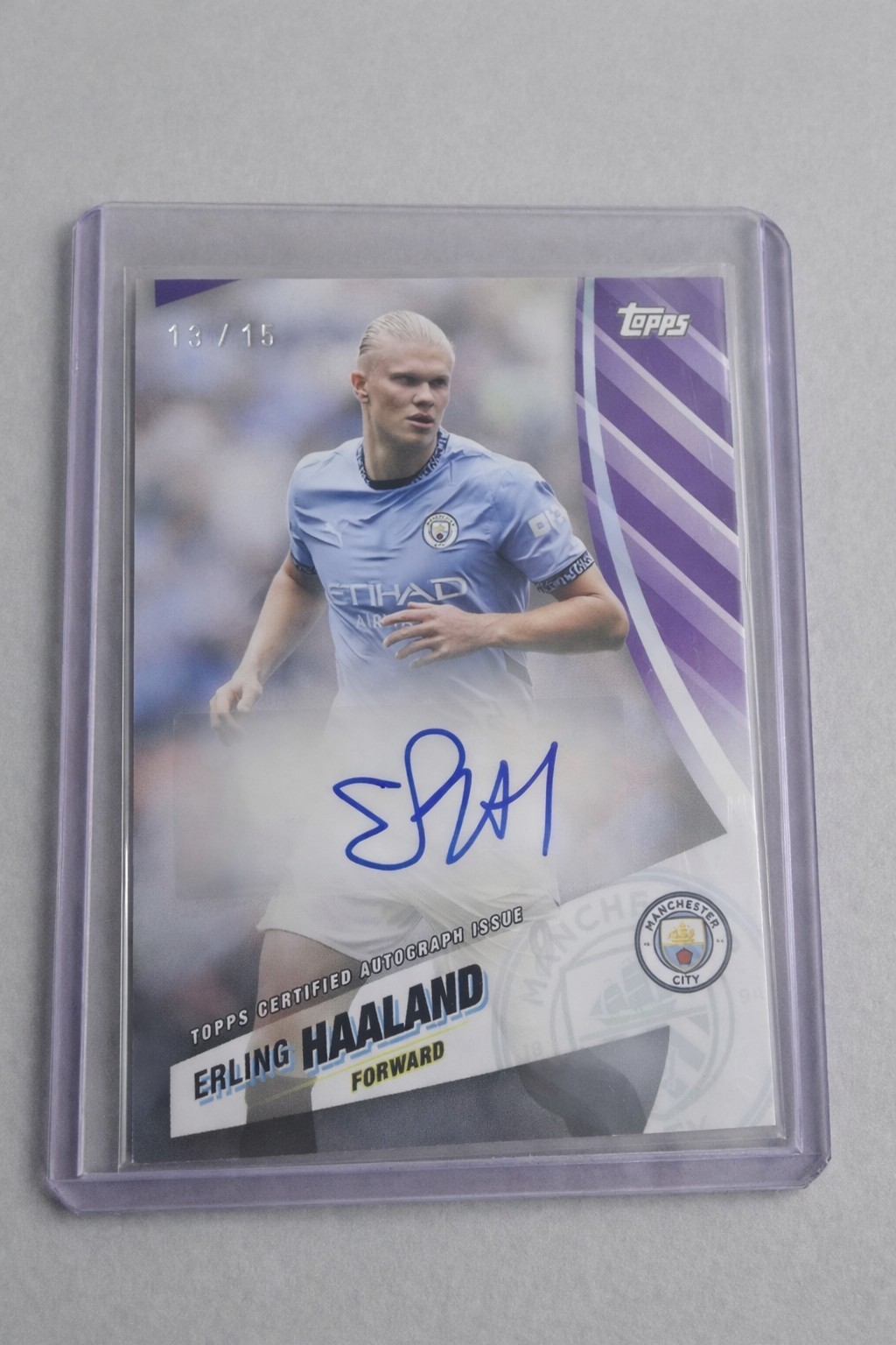 Topps Blue Moon - Erling Haaland Auto /15 - Manchester City for sale on Ebay