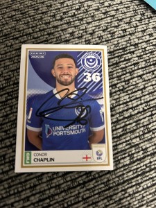 Conor Chaplin Portsmouth EFL Panini 2025/26 signed sticker Ipswich for sale on Ebay