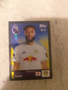 Jayden Bogle Topps Premier League 2026 Sticker Black Parallel 06/10 Leeds United for sale on Ebay