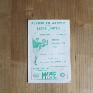 Plymouth v Leeds Div 2 1955/6 for sale on Ebay