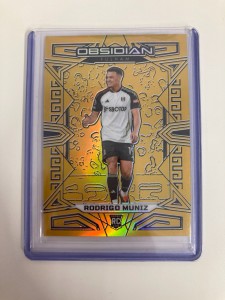 PANINI  OBSIDIAN  2023-24 RODRIGO  MUNIZ RC FULHAM  PARALELL 1/10.. for sale on Ebay