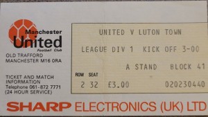 Manchester United V Luton Town Ticket 82-83 for sale on Ebay