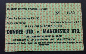 Dundee United v  Manchester United UEFA Cup 3rd Round Second Leg for sale on Ebay