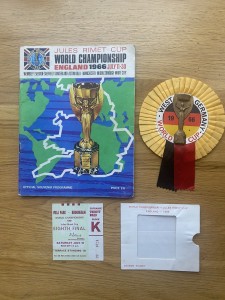 1966 World Cup: ticket Germany v Arg 15/07, German rosette, brochure & envelope for sale on Ebay