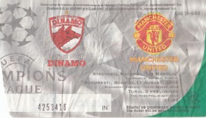 DINAMO BUCHAREST V MANCHESTER UNITED 11/8/2004   CL -  TICKET for sale on Ebay