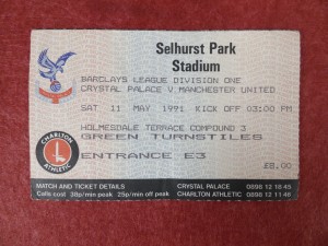 CHARLTON ATHLETIC v MANCHESTER UNITED TICKET | 1990/1991 | DIV. 1 | 11 MAY 1991 for sale on Ebay
