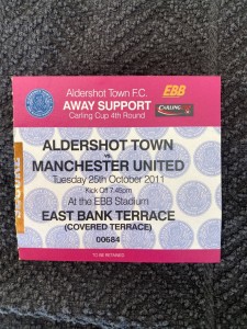 Aldershot v Manchester United 2011/12    Carling/Worthington/ League Cup Ticket for sale on Ebay