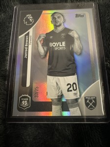 Jarrod Bowen West Ham Topps Premier League 2026 Black & White Parallel 37/75 for sale on Ebay