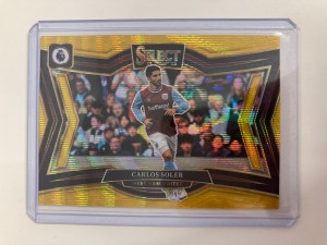 PANINI SELECT PL 2024-25 CARLOS SOLER WEST HAM GOLD WAVE PARALLEL 05/10.. for sale on Ebay