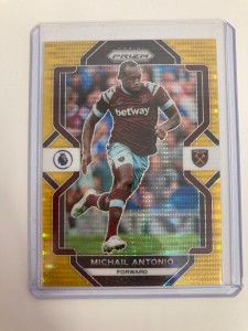 PANINI PRIZM PL 2022-23 MICHAIL ANTONIO WEST HAM GOLD PULSAR PARALLEL 03/10.. for sale on Ebay
