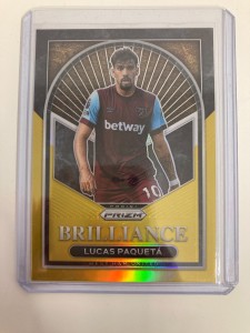 PANINI PRIZM PL 2023-24 LUCAS PAQUETA WEST HAM GOLD BRILLIANCE PARALLEL 02/10.. for sale on Ebay