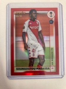 TOPPS MERLIN UCC 2022/23 SOUNGOUTOU MAGASSA AS MONACO/WEST HAM RC RED 09/10. for sale on Ebay
