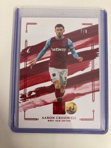 PANINI IMPECCABLE PL 2020-21 AARON CRESSWELL WEST HAM RUBY PARALLEL 07/08.. for sale on Ebay