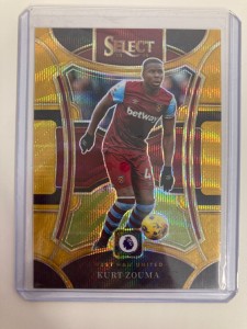 PANINI SELECT PL 2023-24 KURT ZOUMA WEST HAM GOLD WAVE PARALLEL 02/10. for sale on Ebay