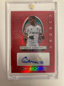 PANINI OBSIDIAN 2022-23 CRYSENCIO SUMMERVILLE WEST HAM RED FLOOD AUTO 08/08. for sale on Ebay