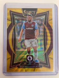PANINI SELECT PL 2024-25 MAXIMILIAN KILMAN WEST HAM GOLD WAVE PARALLEL 08/10. for sale on Ebay