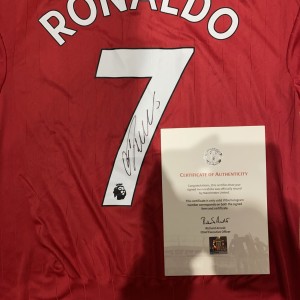 Cristiano Ronaldo Signed Manchester United Shirt  with club COA for sale on Ebay