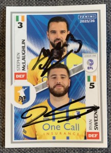 SIGNED EFL 25/26  STICKER - STEPHEN McLAUGHLIN/RYAN SWEENEY - MANSFIELD TOWN for sale on Ebay