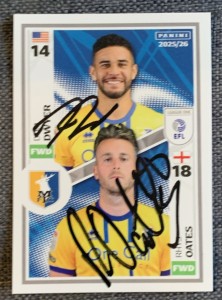 SIGNED EFL 25/26  STICKER - DOM DWYER/RHYS OATES - MANSFIELD TOWN for sale on Ebay