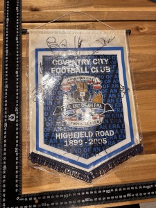 Signed Coventry City 2005 squad • pennant • Highfield Road  for sale on Ebay