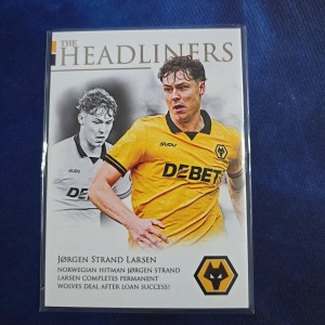 Jorgen Strand Larsen Wolves Futera The Headliners 2025 Numbered 20/31 Limited for sale on Ebay