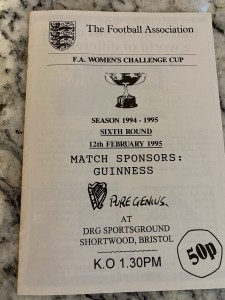 12/02/95. Bristol City Women V Huddersfield Women. Fa Women’s CC for sale on Ebay