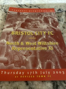 17-07-03. Bristol City V North & West Wiltshire Rep X1. At Devizes Town. for sale on Ebay