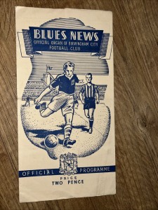Birmingham City V Derby County 1948/49 for sale on Ebay