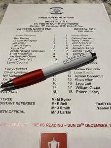 16-12-19. Preston North End V Bristol City Fa Youth Cup R3 for sale on Ebay
