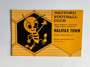 WATFORD v HALIFAX TOWN...1973/74 DIV 3 for sale on Ebay