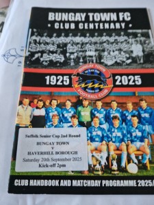 Bungay Town V Haverhill Borough Match Programme 20/02025.Suffolk Senior Cup 2 Rd for sale on Ebay