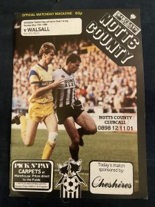 1987-8 Notts County v Walsall (Play off Semi Final) for sale on Ebay