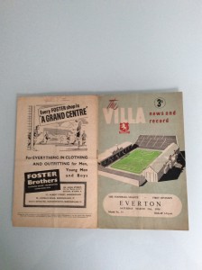 ASTON VILLA V EVERTON 31.03.1956 SIGNED BY EIGHT PALYERS FOOTBALL LEAGUE GAME for sale on Ebay