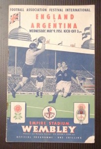 England v Argentina International Programme 09/05/51 for sale on Ebay