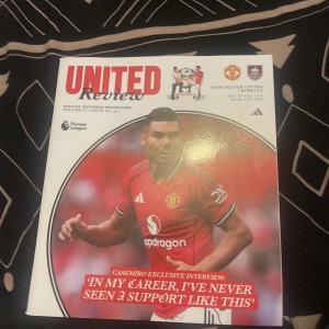 2025 MANCHESTER MAN UTD UNITED V BURNLEY 25/26 PREMIER LEAGUE VGC for sale on Ebay
