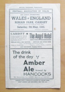 WALES v ENGLAND 1945 (5/5/45) *Fair/Good Condition Football Programme* for sale on Ebay