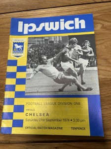 Ipswich Town v Chelsea Programme 1974/75 for sale on Ebay